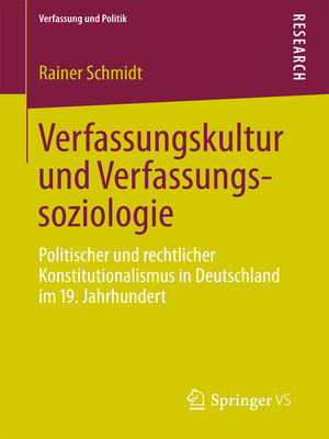 cover image of Verfassungskultur und Verfassungssoziologie